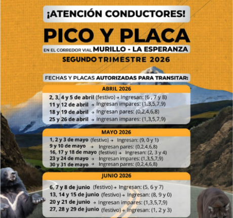 Pico y Placa Murillo Q2 2026